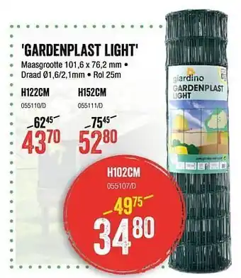 HandyHome Gardenplast light H122 cm aanbieding