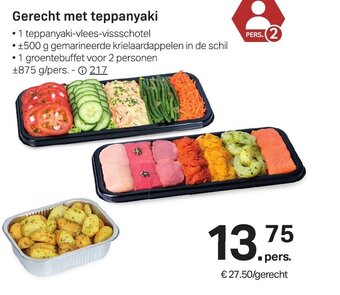 Buurtslagers Gerecht met teppanyaki aanbieding