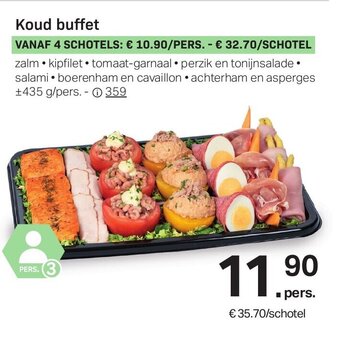 Buurtslagers Koud buffet aanbieding