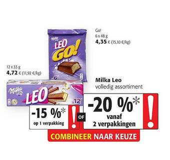 Colruyt Milka Leo aanbieding