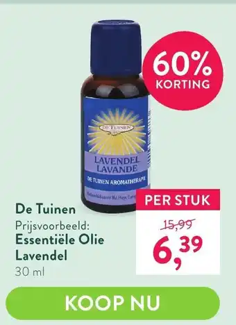 Holland & Barrett De tuinen essentiele olie lavendel aanbieding