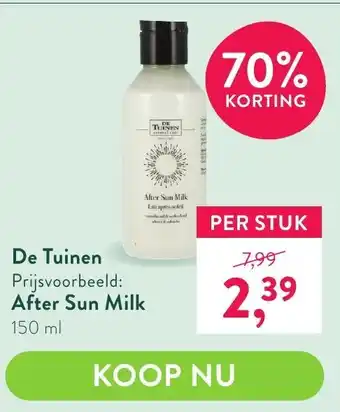 Holland & Barrett De tuinen after sun milk 150 ml aanbieding