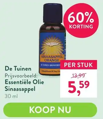 Holland & Barrett De tuinen essentiele olie sinaasappel aanbieding