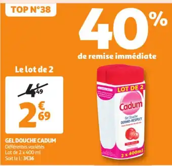 Gel douche Cadum 2x400ML