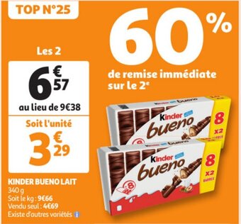 Auchan Kinder bueno lait 340G aanbieding