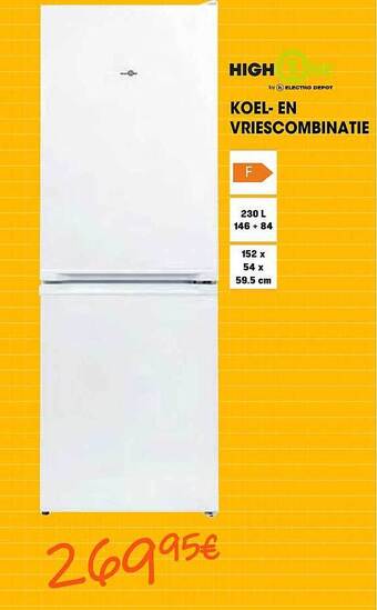 Electro Depot Koel en vriescombinatie aanbieding