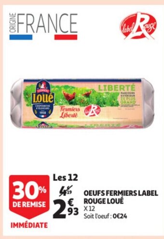 Auchan Loue Oeufs fermiers label rouge aanbieding