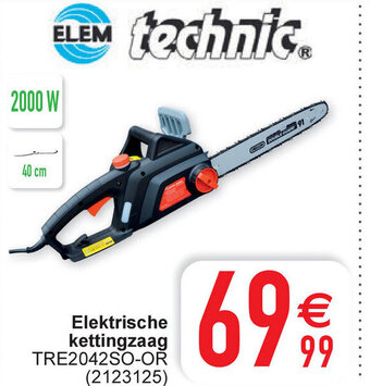 Elektrische kettingzaag TRE2042SO-OR