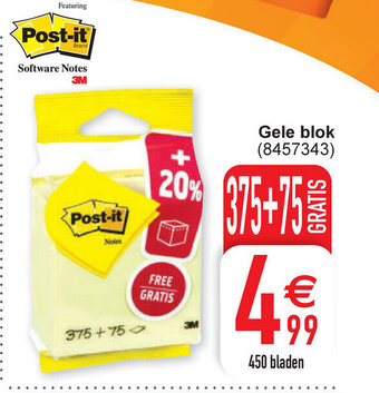 Cora Gele blok aanbieding