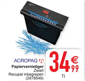 Cora Papiervernietiger 7L aanbieding