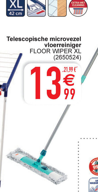 Telescopische microvezel vloerreiniger floor wiper XL
