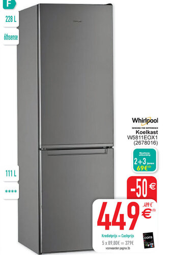 Cora Koelkast W5811EOX1 aanbieding