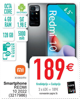 Cora Smartphone REDMI 10 2022 aanbieding