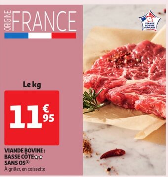 Auchan Viande bovine basse cote sans os aanbieding