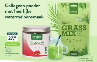 Holland & Barrett Purasana collagen watermelon flavour 250 gram aanbieding