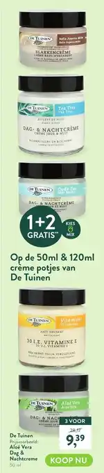 Holland & Barrett De tuinen aloe vera dag & nachtcreme 50 ml aanbieding