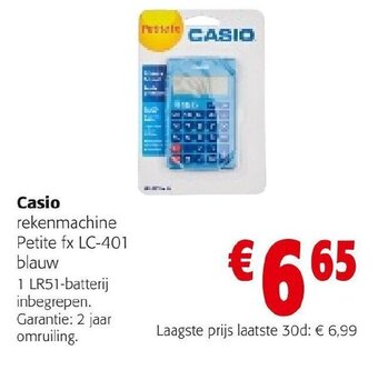 Casio Rekenmachine Petite fx Lc-401 Blauw
