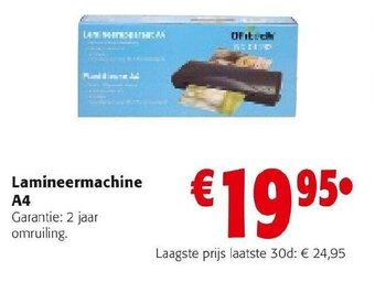 Colruyt Lamineermachine A4 aanbieding