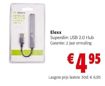 Colruyt Elexx Superslim USB 2.0 Hub aanbieding