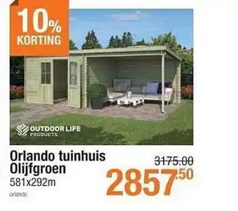 Orlando tuinhuis olijfgroen