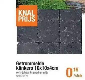 Getrommelde klinkers 10x10x4cm