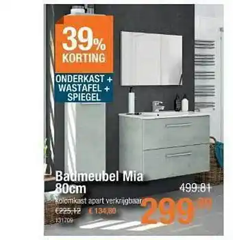 Cevo Badmeubel mia 80cm 39% korting aanbieding