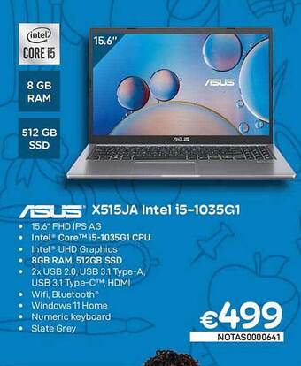 Asus x515ja intel i5-1035g1