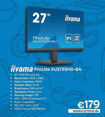 CompuDeals Iiyama prolite xu2793hs-b4 aanbieding