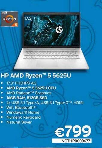 CompuDeals Hp amd ryzen 5 5625u aanbieding