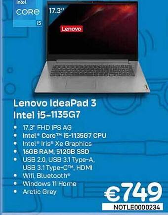 Lenovo ideapad 3 intel i5-1135g7