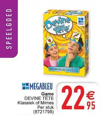 Cora Game devine tête aanbieding