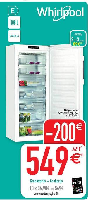 Cora Diepvriezer aanbieding