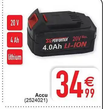 Cora Accu aanbieding