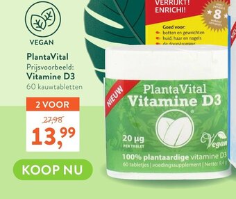 Holland & Barrett Plantavital Vitamine D3 aanbieding