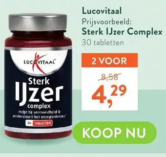 Holland & Barrett Lucovitaal Vitamine streck ijzer complex aanbieding