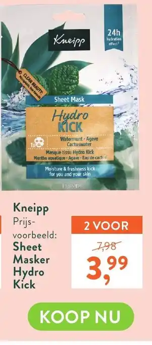 Kneipp sheet masker hydro kick