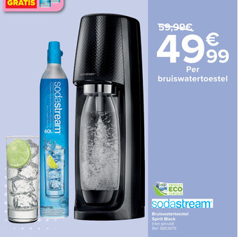Carrefour Sodastream Bruiswatertoestel Spirit Black aanbieding