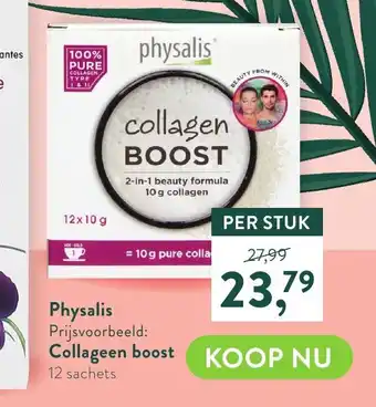 Holland & Barrett Physalis collageen boost 12 sachets aanbieding