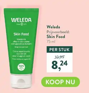 Holland & Barrett Weleda skin food 75 ml aanbieding