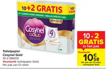 Carrefour Cosynel Gold Toiletpapier aanbieding