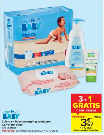 Carrefour Luiers en Babyverzorgingsproducten Carrefour Baby Alle Soorten aanbieding