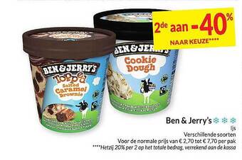Intermarché Ben & jerry's aanbieding