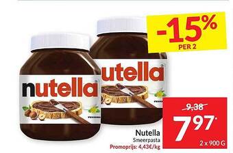 Intermarché Nutella smeerpasta aanbieding