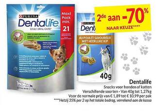 Intermarché Dentalife snacks voor honden of katten aanbieding