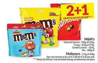 Intermarché M&m's choco of peanut aanbieding