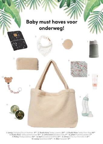 Baby & Tiener Lassig Changing Pouch Feathers aanbieding