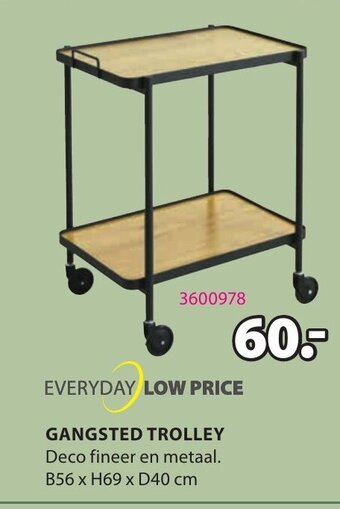 Jysk Gangsted Trolley aanbieding