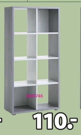 Jysk Haldager Scheidingswand 8 Schappen B72 x H147 x D35 aanbieding