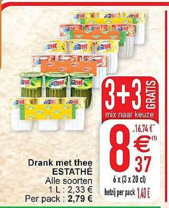 Cora Drank met thee estathé aanbieding