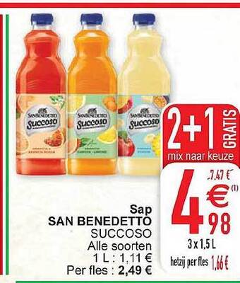 Cora Sap san benedetto aanbieding